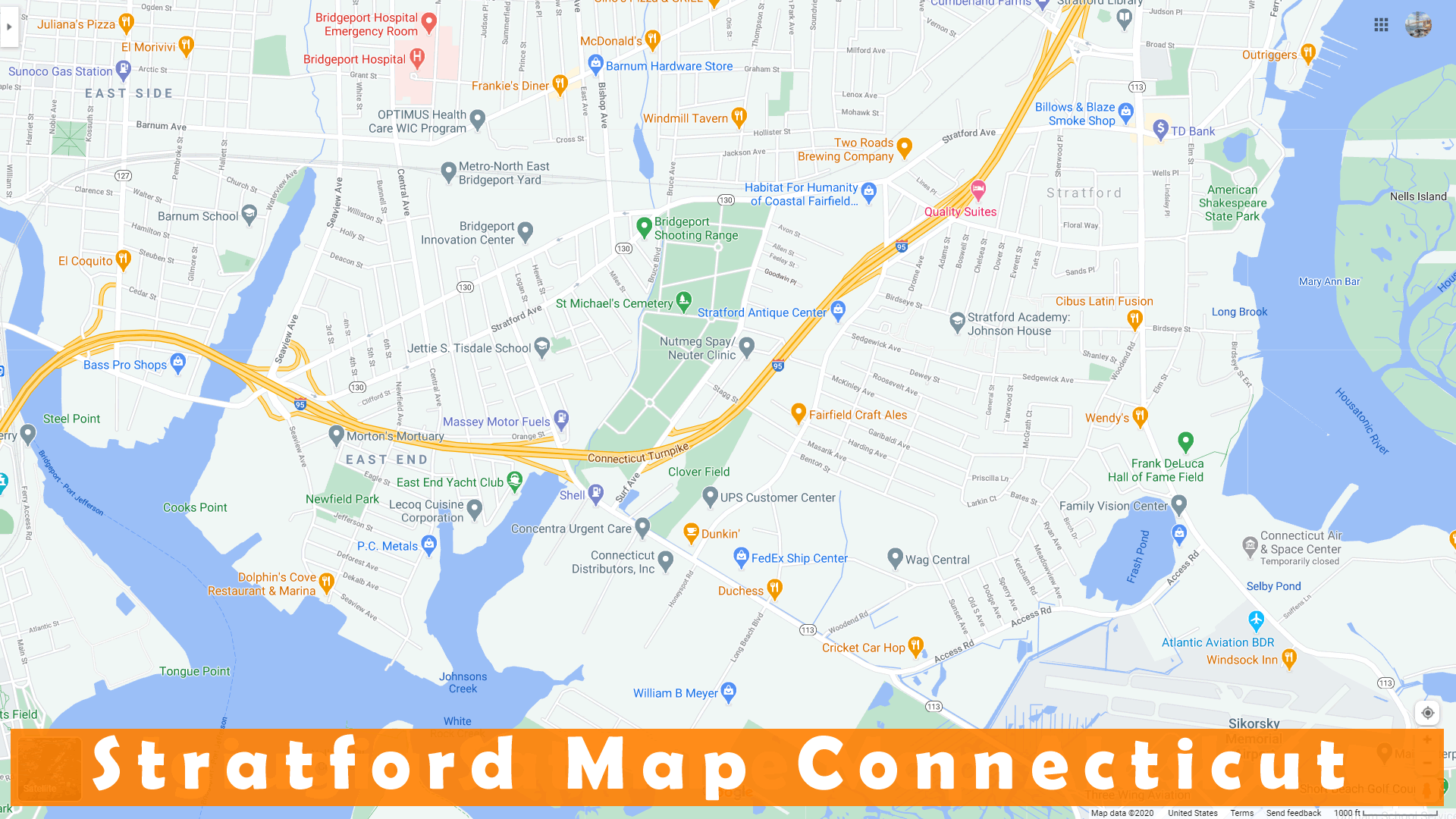 Stratford Connecticut Map - United States