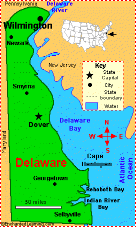 Delaware Map United States