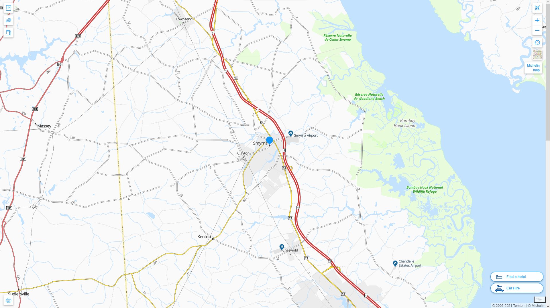 Smyrna, Delaware Map