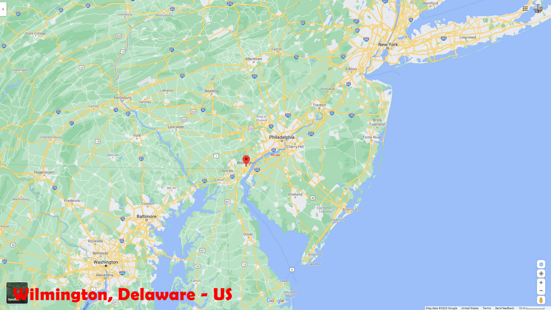 Wilmington Delaware Map United - wilmington usa map