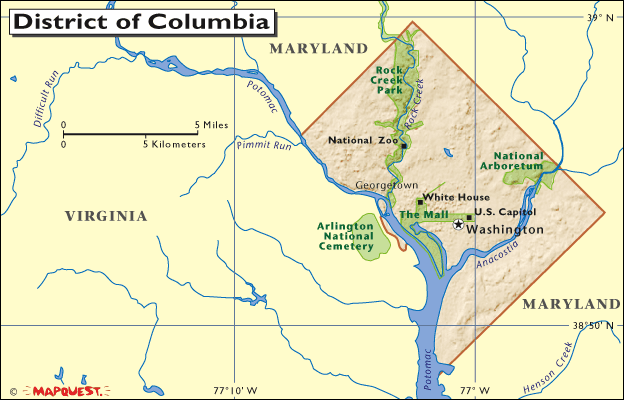 Map of District of Columbia