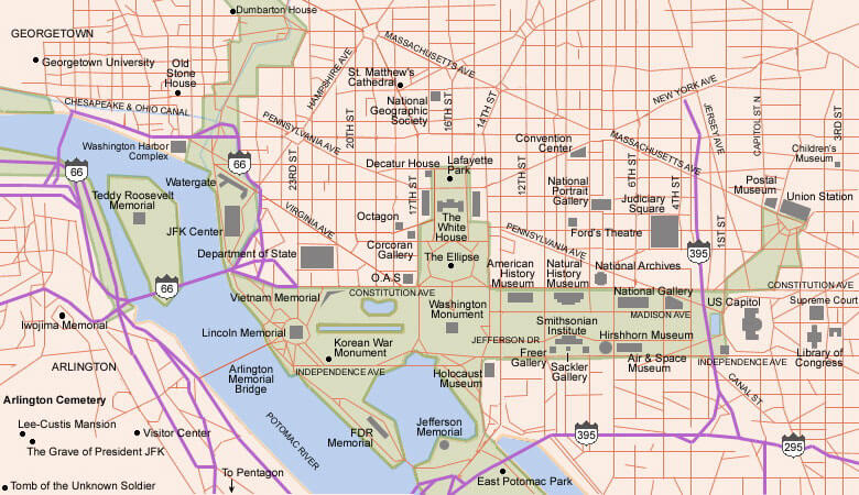 Washington DC Map United States