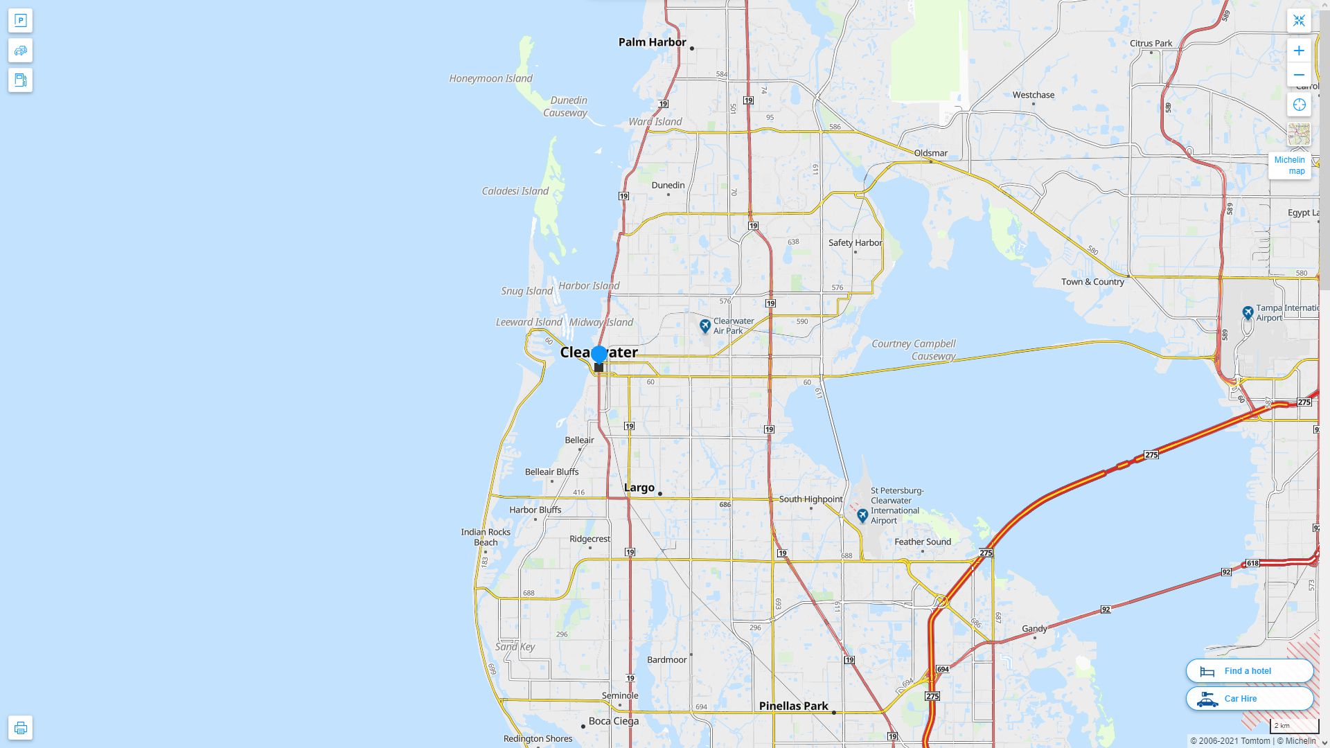 Clearwater Florida Map - Clearwater%20Florida%20Highway%20and%20Road%20Map