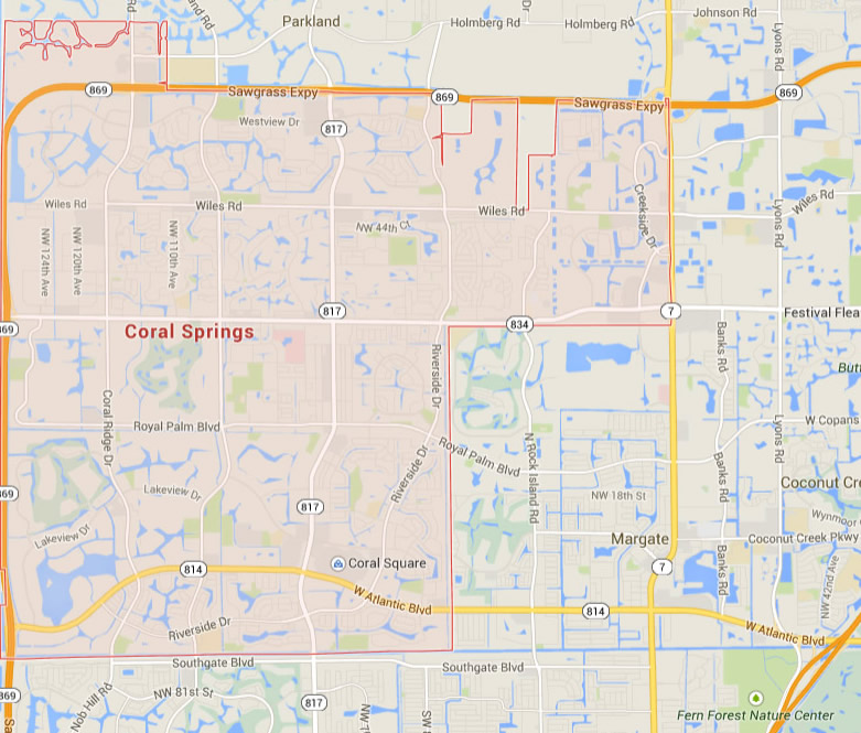 Coral Square Mall Map Coral Springs, Florida Map Coral Square Mall Map Coral Springs, Florida Map