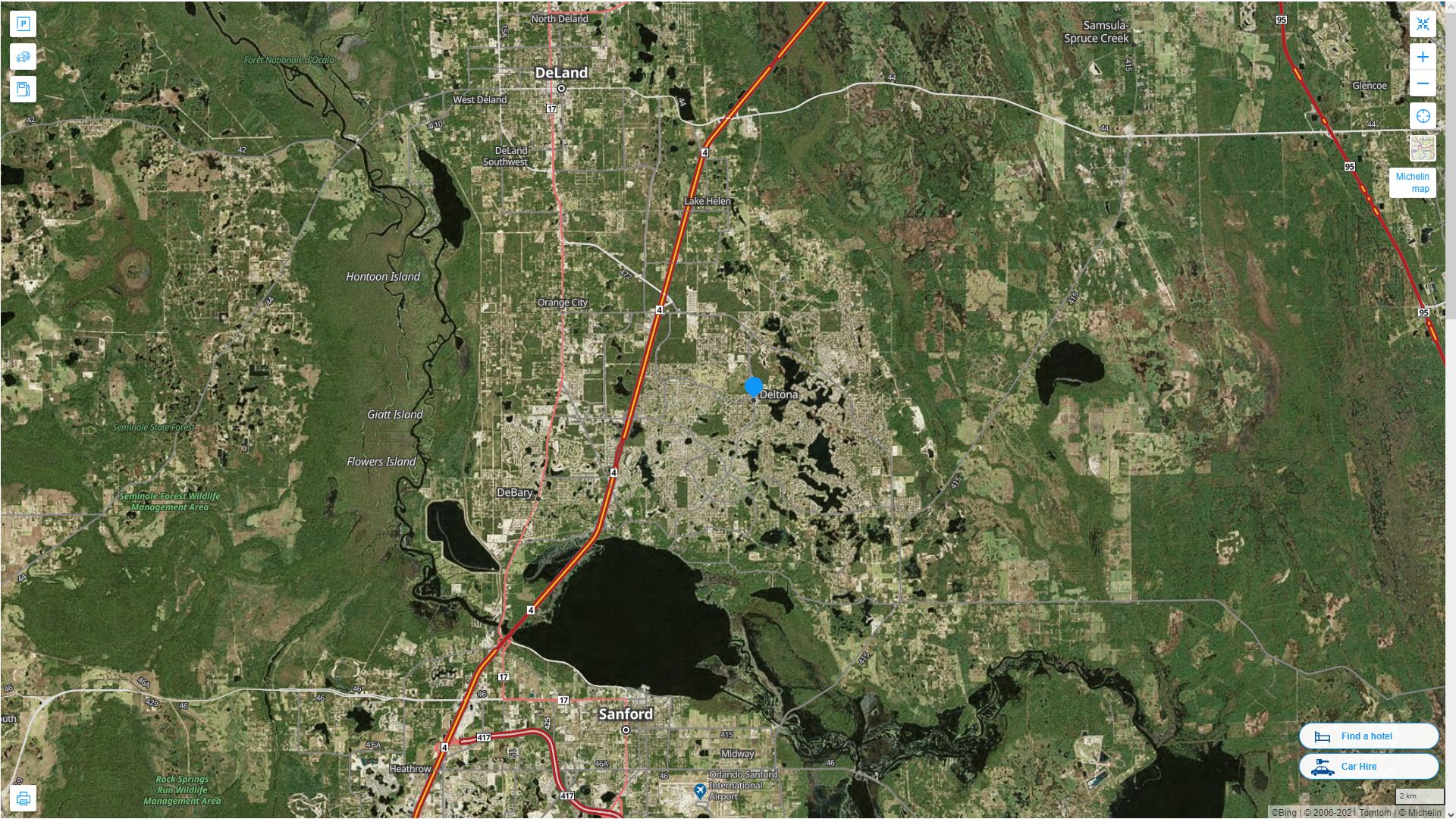 Deltona Florida Map - Deltona%20Florida%20Highway%20and%20Road%20Map%20with%20Satellite%20View