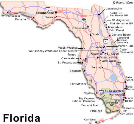 Florida Map United States