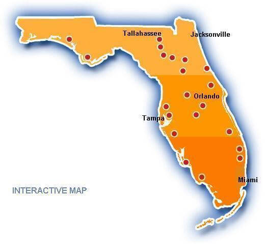 Florida Temperature Map