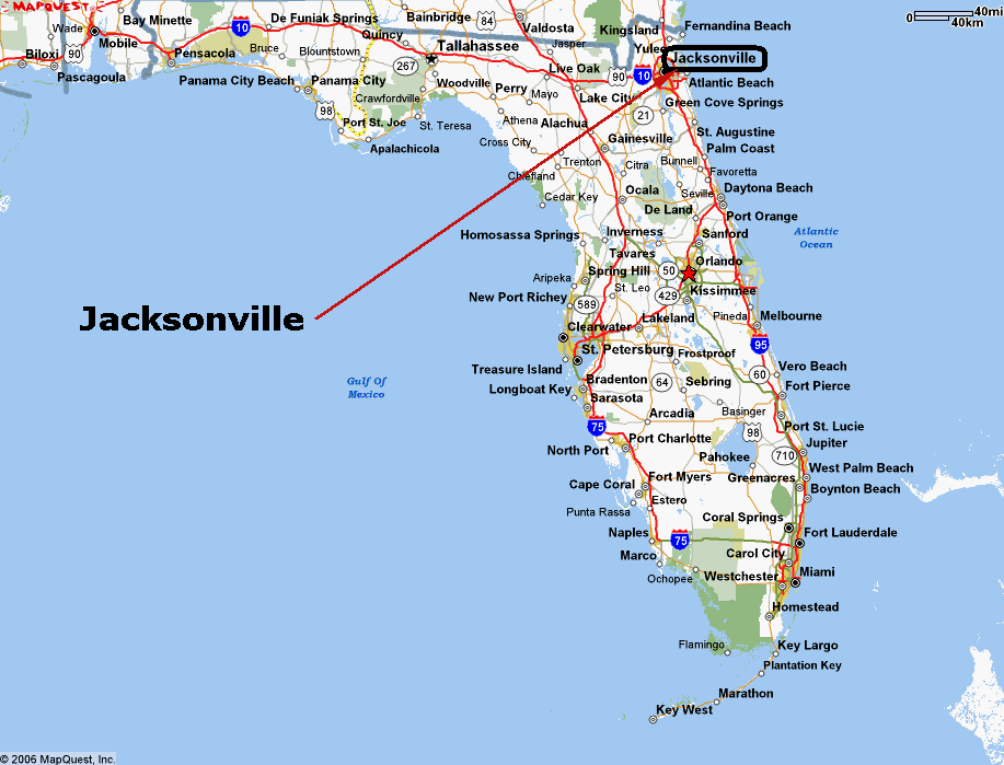 Jacksonville Florida Map
