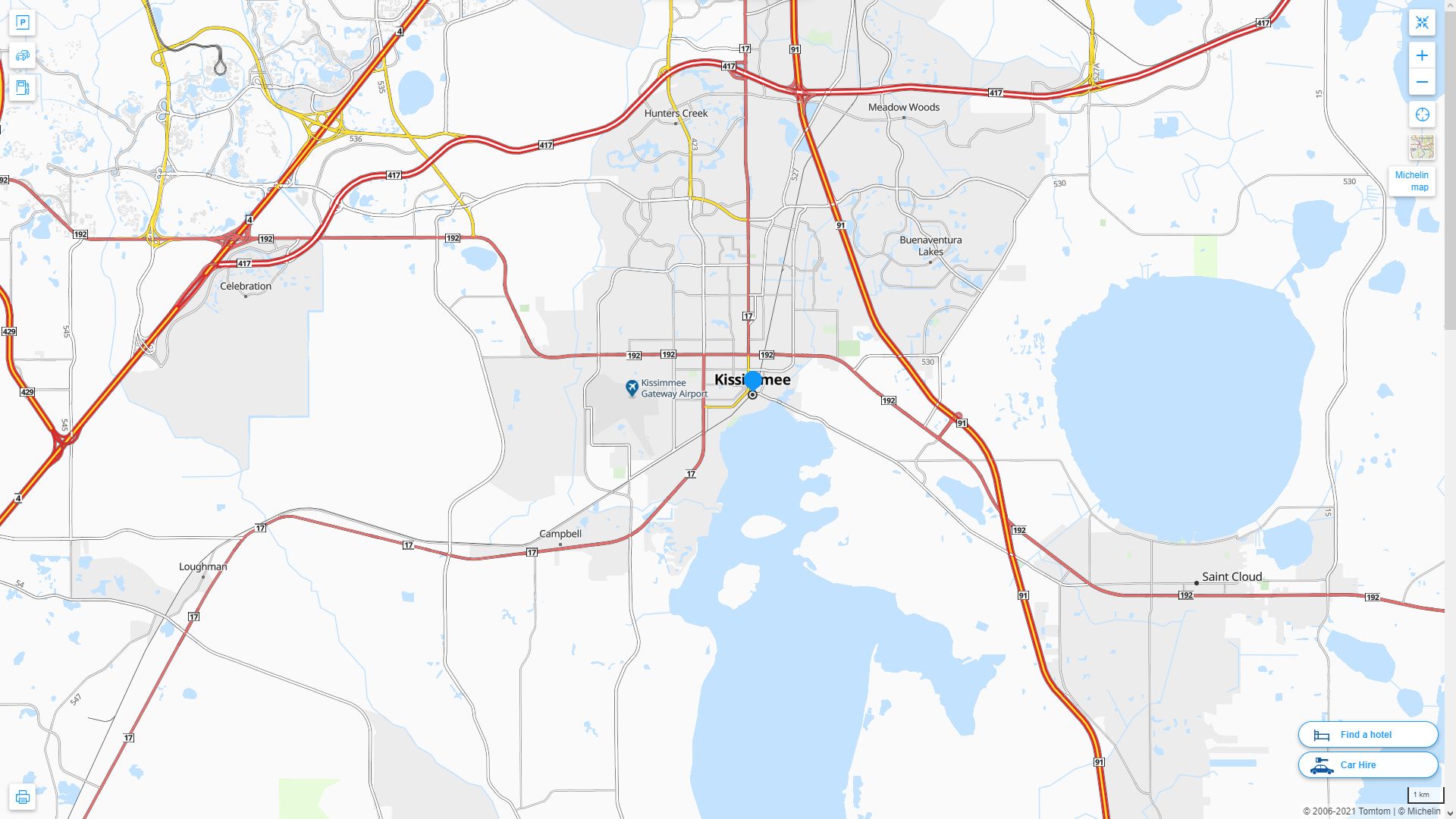 Kissimmee Florida Map United - Kissimmee%20Florida%20Highway%20and%20Road%20Map 
