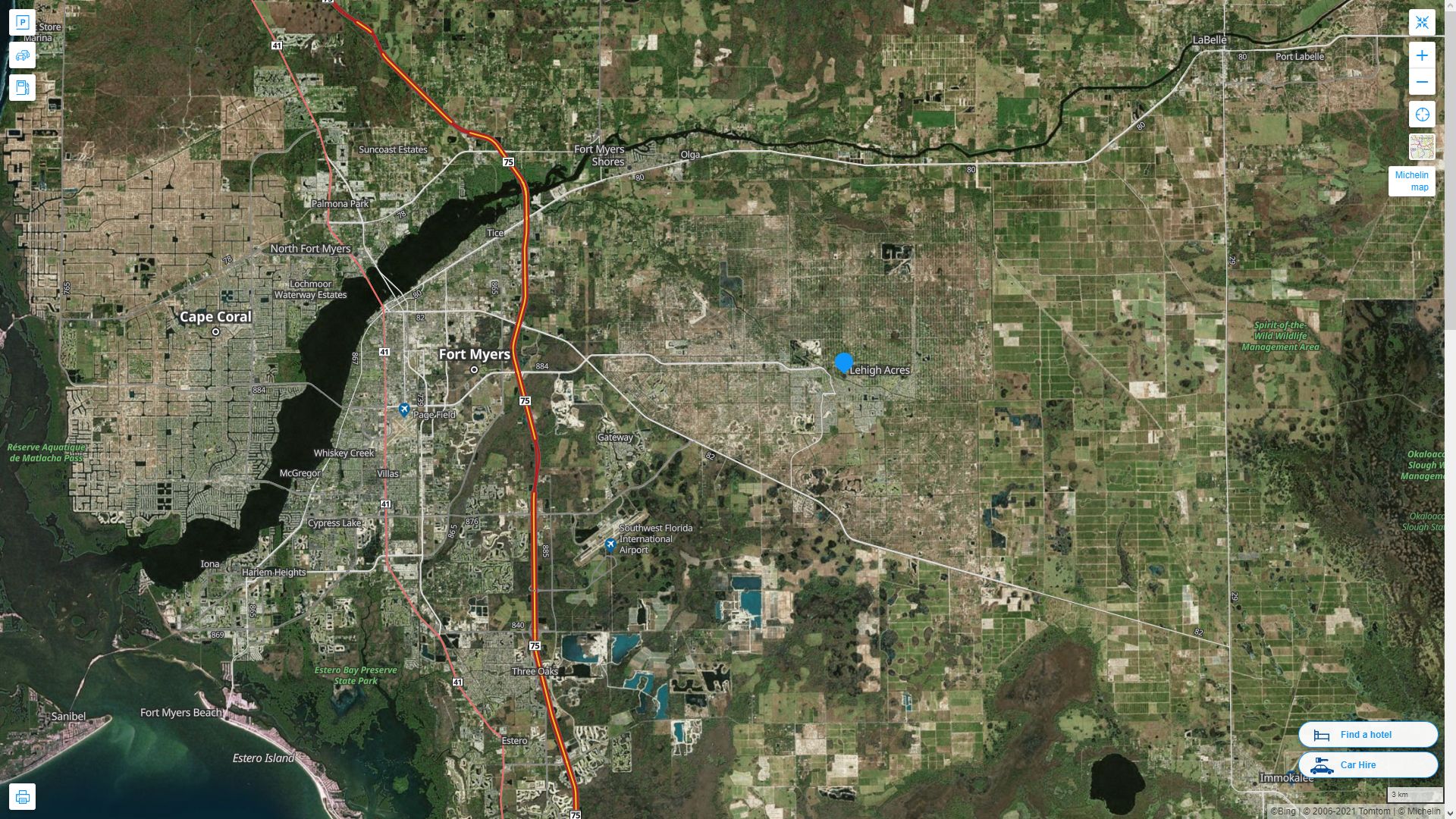 Lehigh Acres Florida Map - Lehigh Acres%20Florida%20Highway%20and%20Road%20Map%20with%20Satellite%20View 
