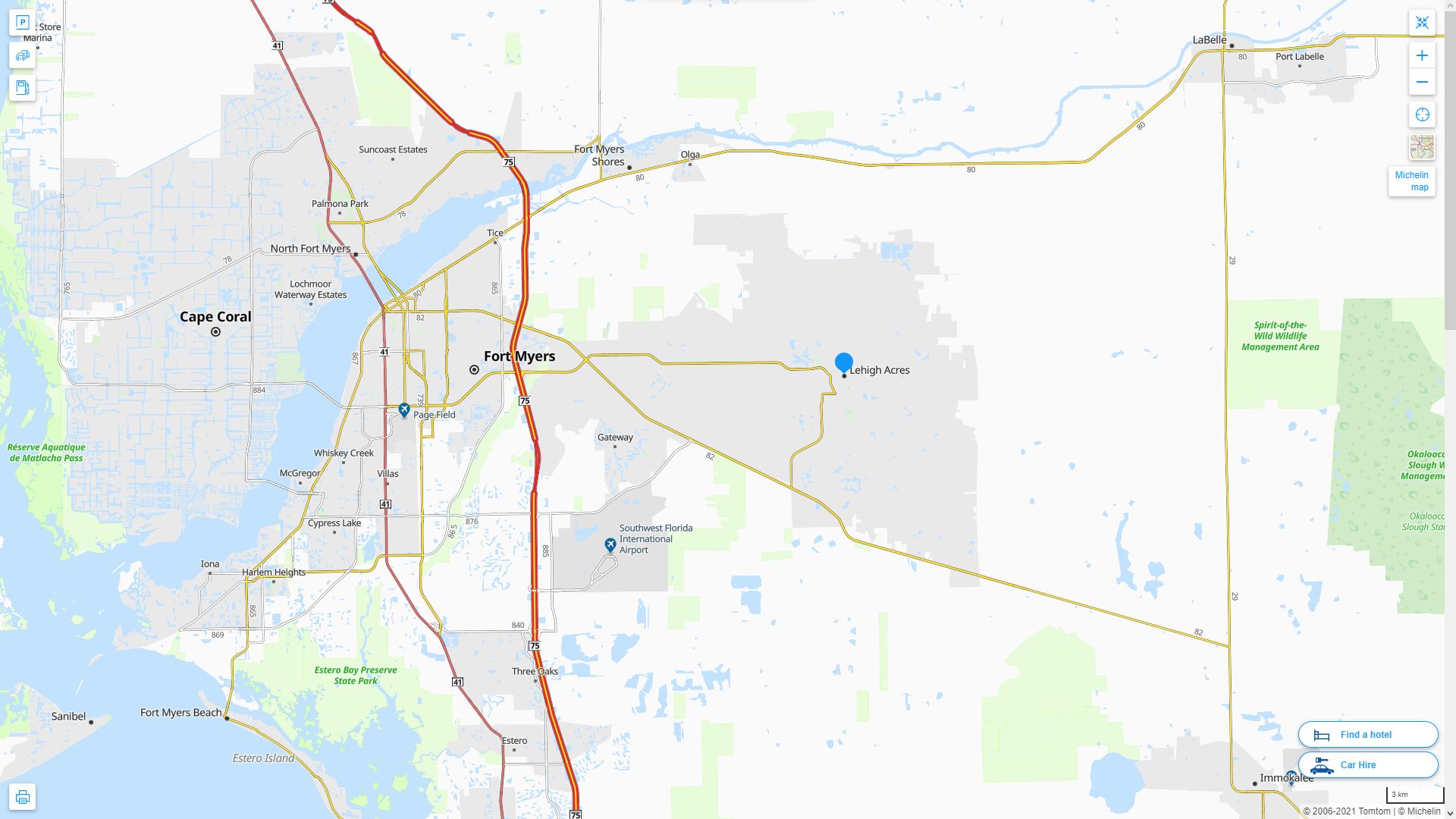 Lehigh Acres Florida Map - Lehigh Acres%20Florida%20Highway%20and%20Road%20Map 