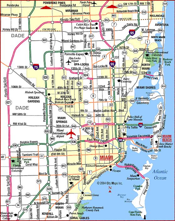 Miami Florida Map