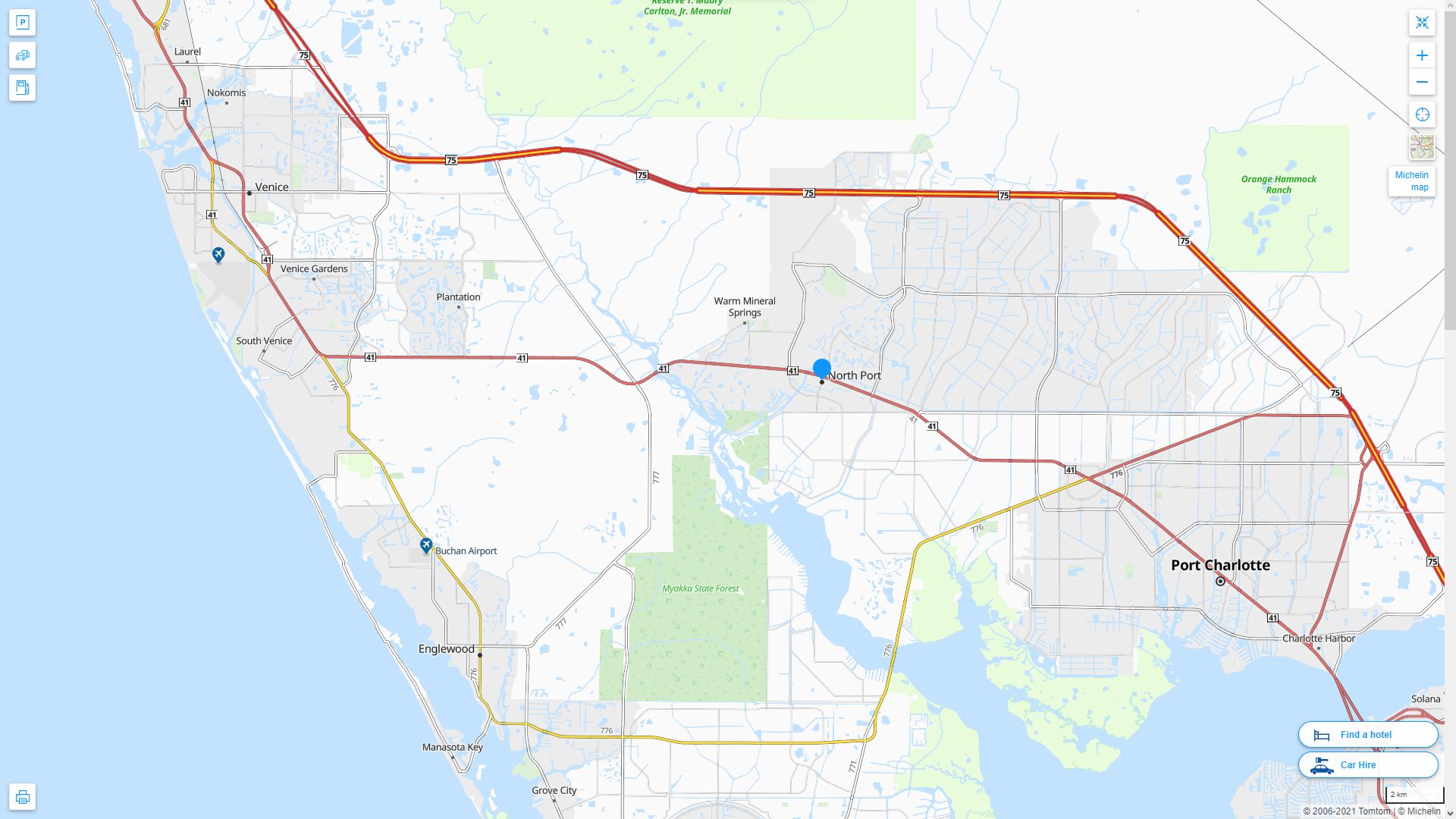 North Port, Florida Map