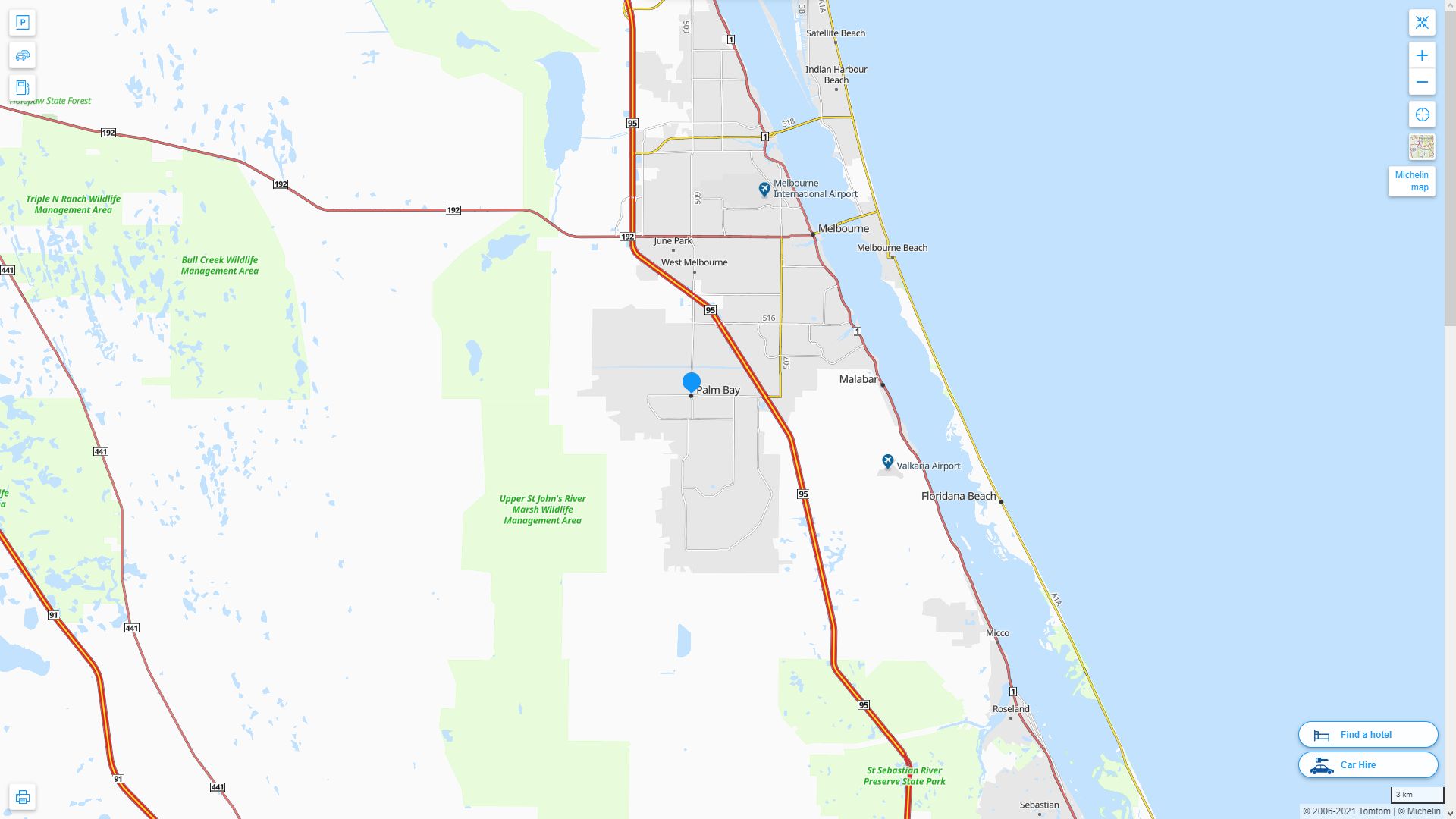 Palm Bay Florida Map - Palm Bay%20Florida%20Highway%20and%20Road%20Map