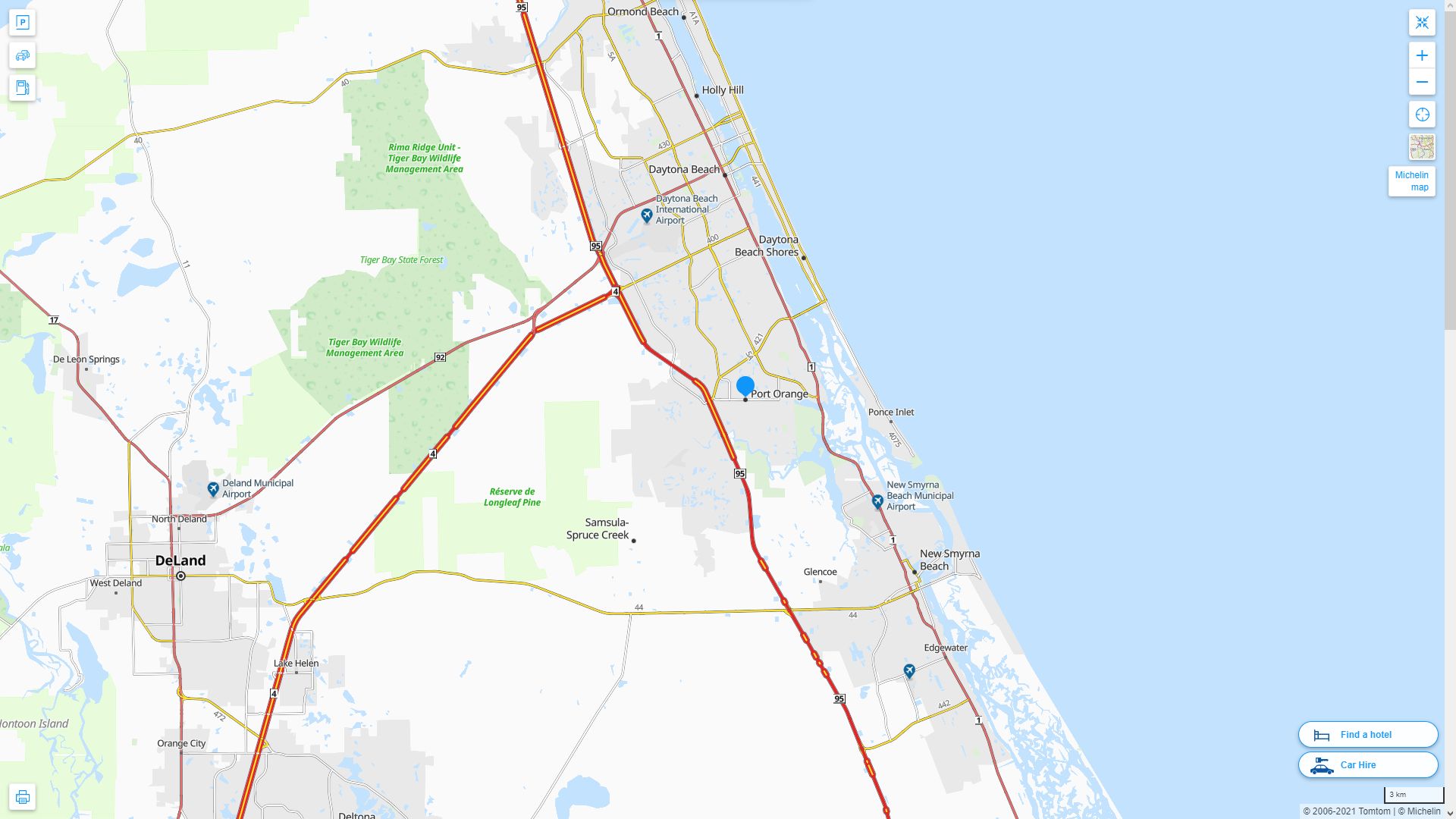 Port Orange, Florida Map