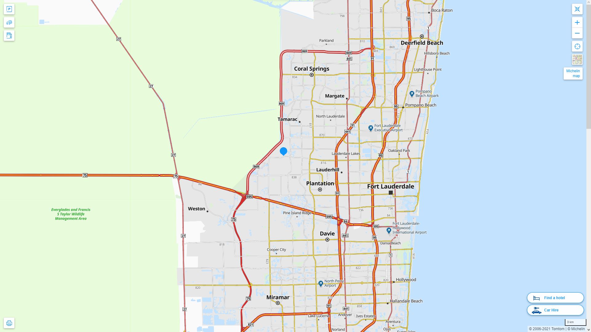 Sunrise Florida Map - Sunrise%20Florida%20Highway%20and%20Road%20Map