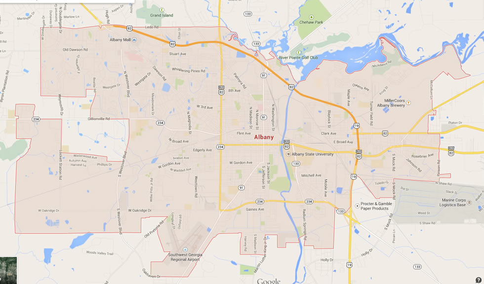 Albany, Georgia Map