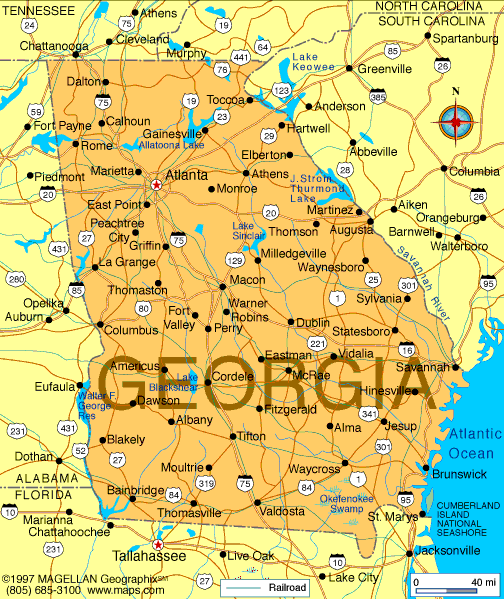 State Map of Georgia