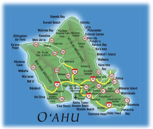 Hawaii Map Island