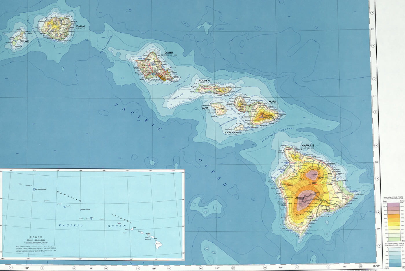 Map of Hawaii USA