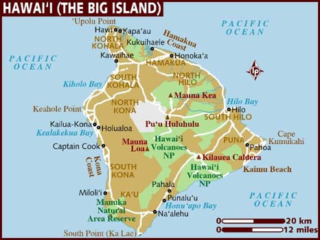 map of hawaii big island