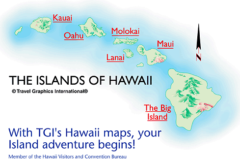the islands of hawaii map
