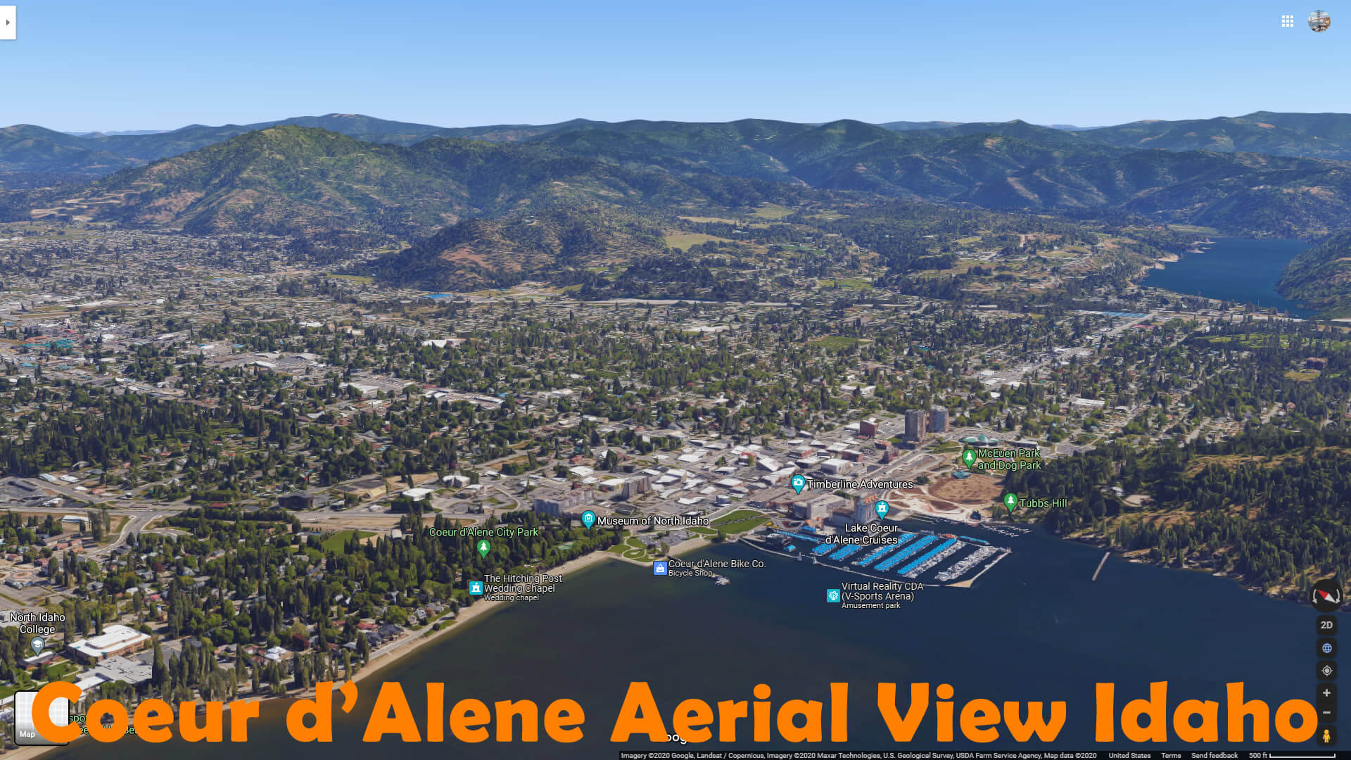 Coeur d'Alene idaho Map - United States
