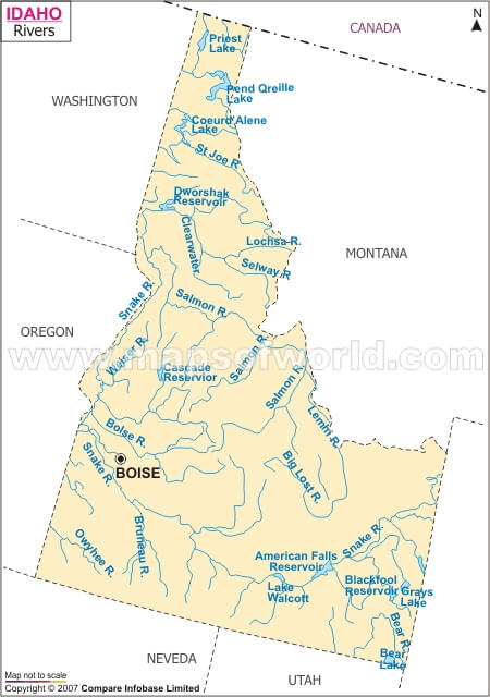 Idaho River Map