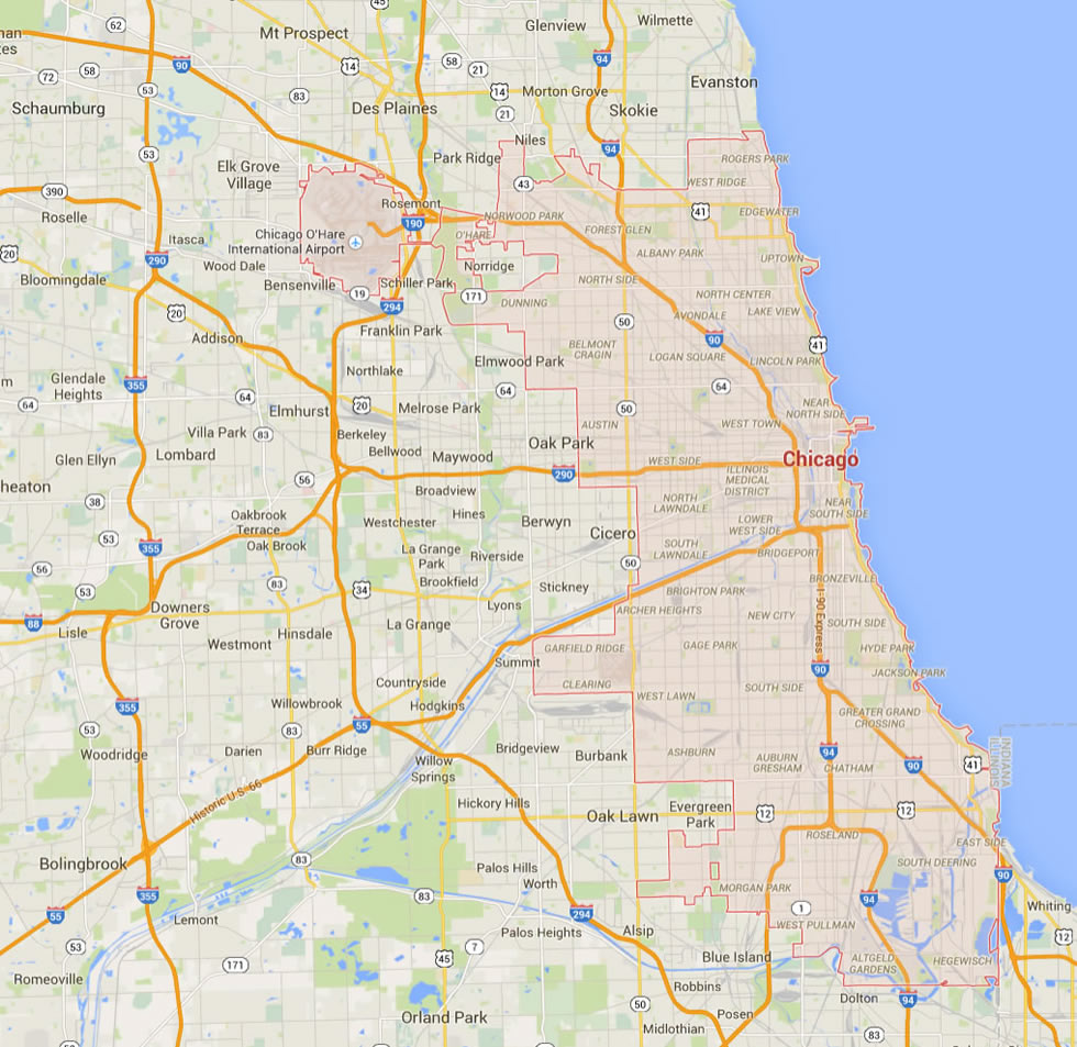 chicago illinois map usa