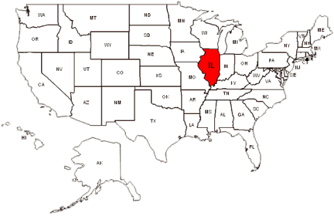 where is illinois on the map Illinois Map Usa where is illinois on the map