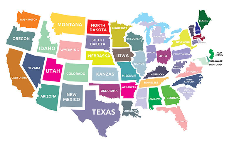 Illinois USA Map