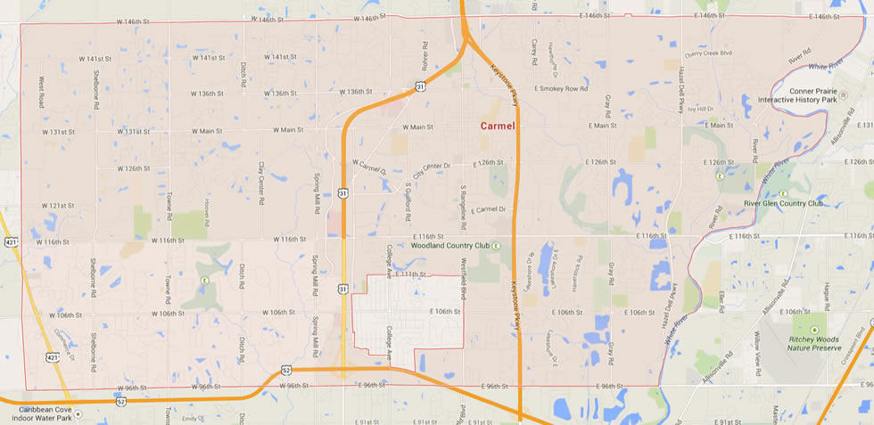 Carmel, Indiana Map