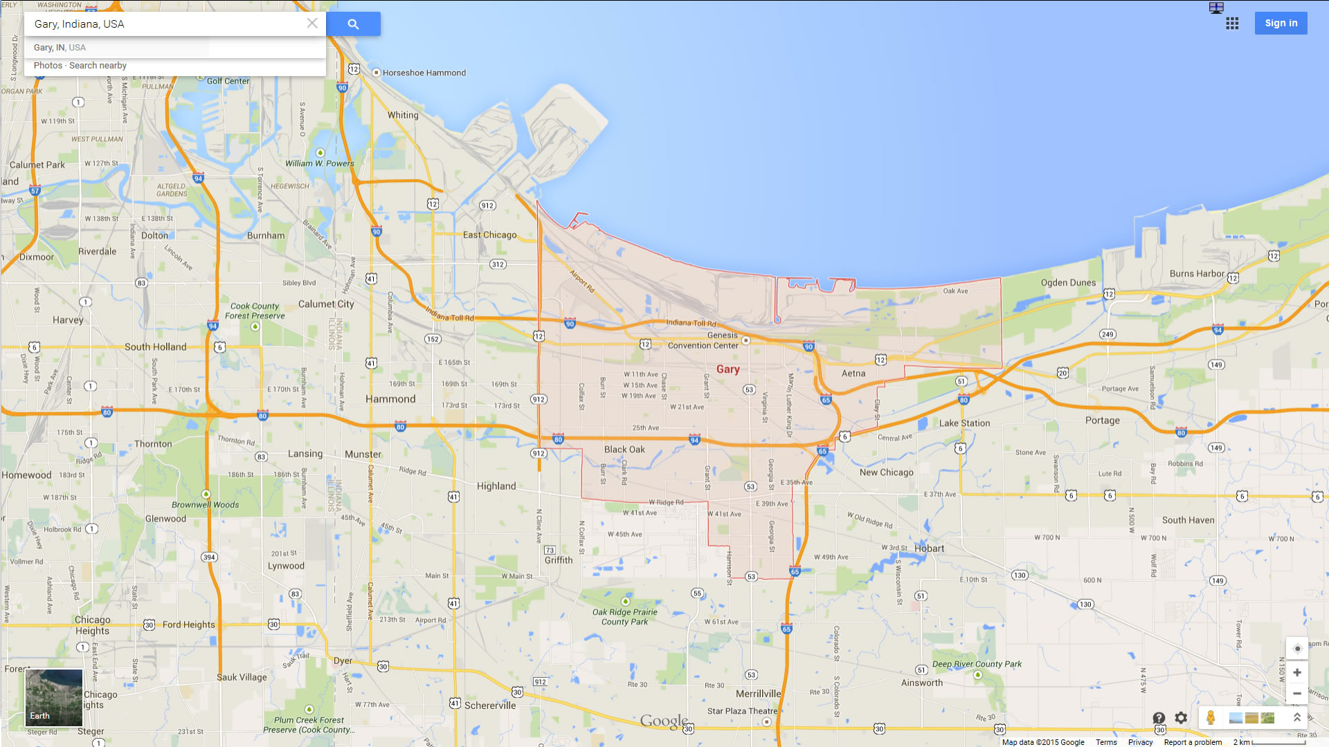Gary, Indiana Map