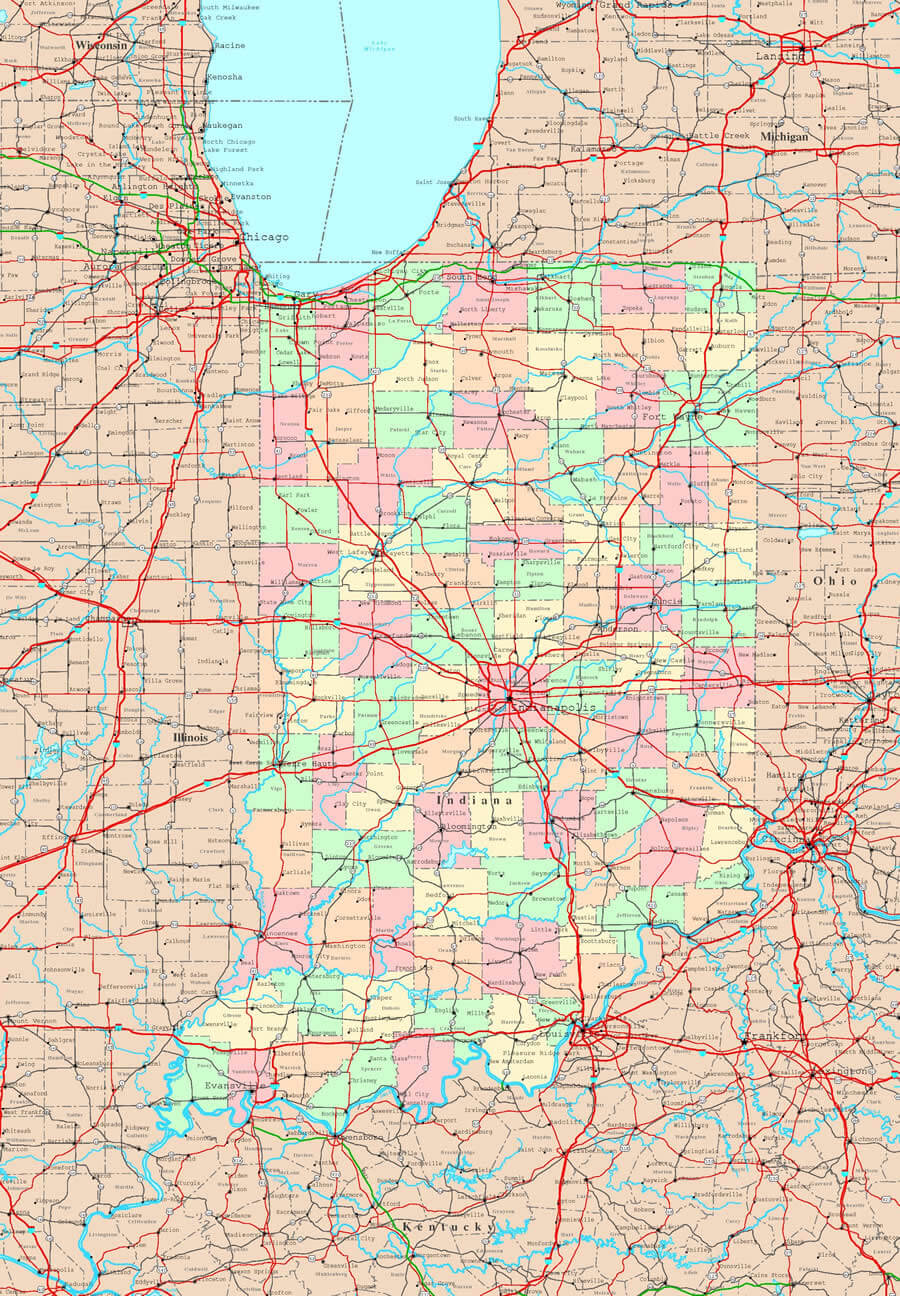 Indiana Political Map