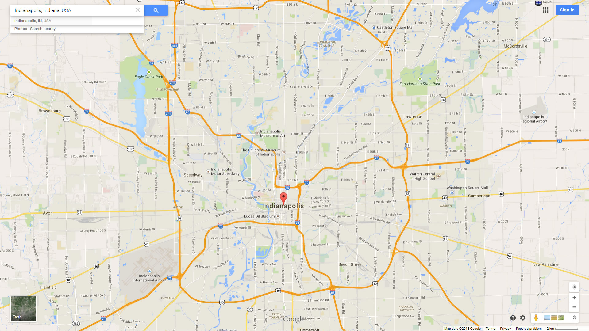 Indianapolis, Indiana Map