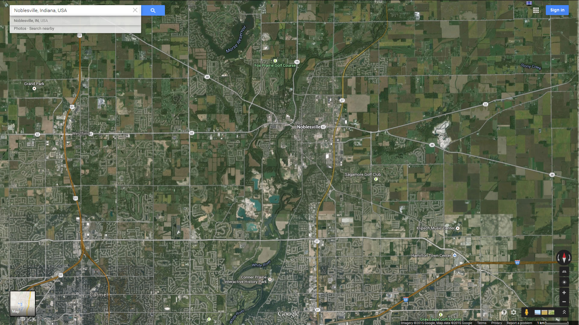 Noblesville, Indiana Map