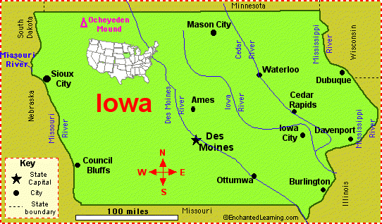 Iowa State Map
