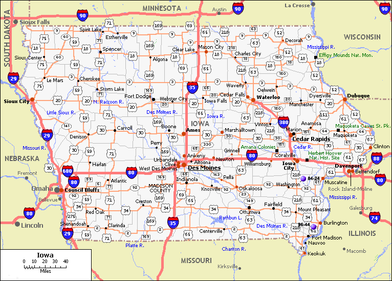 Iowa Road Map