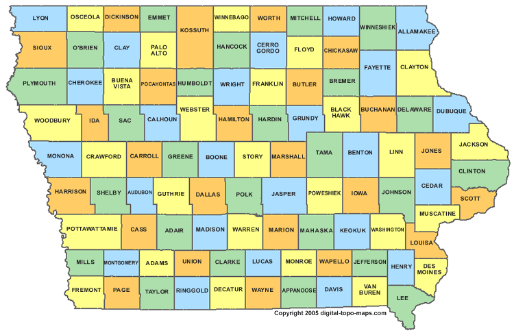 Iowa County Map