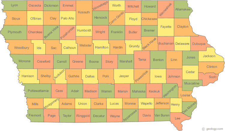 Map of Iowa