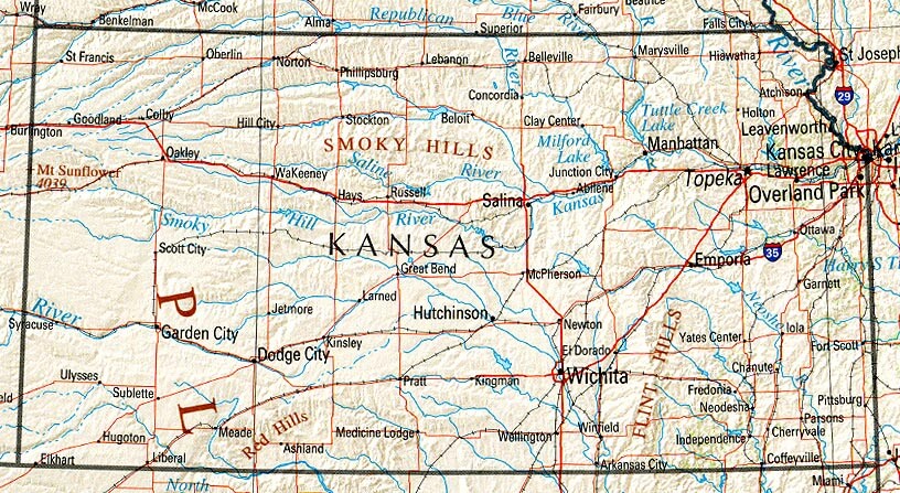 Kansas Reference Map