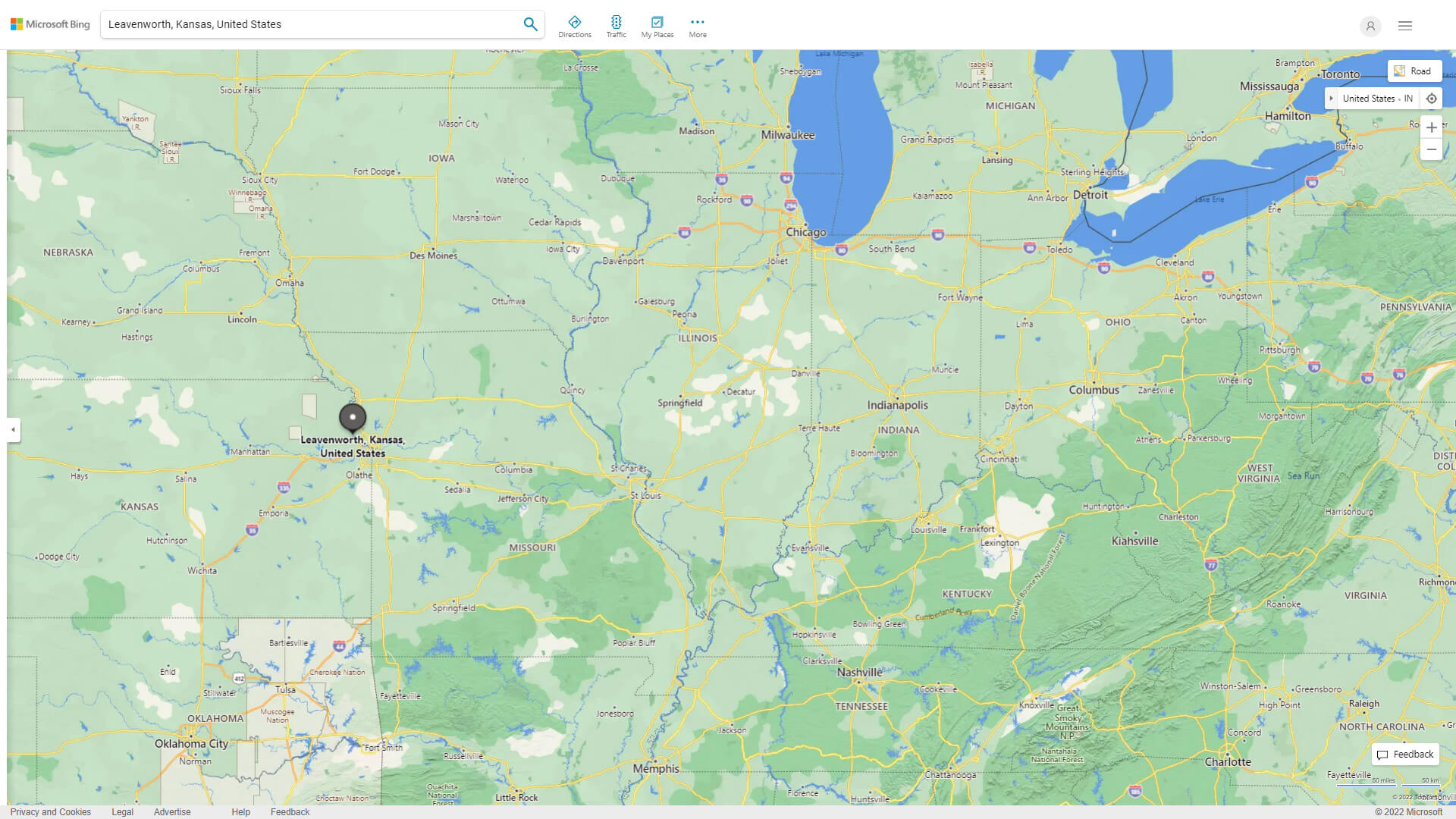 Leavenworth, Kansas Map