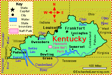 Kentucky Cities Map