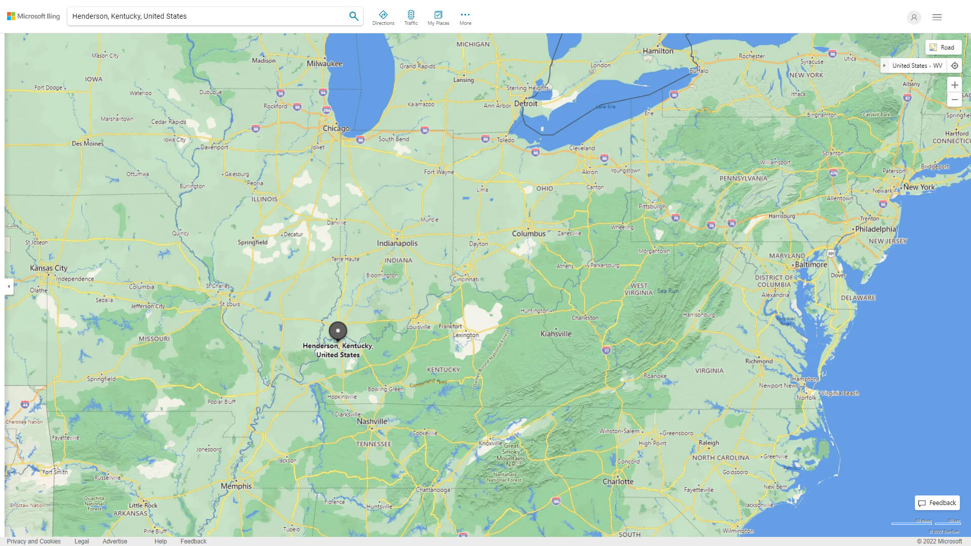 Henderson, Kentucky Map