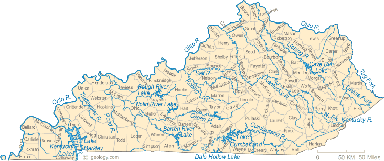 Kentucky Rivers Map