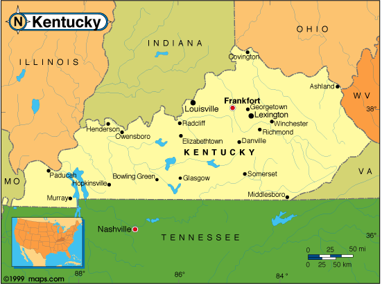 Scottsville Kentucky Map, United States
