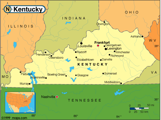 map of Kentucky