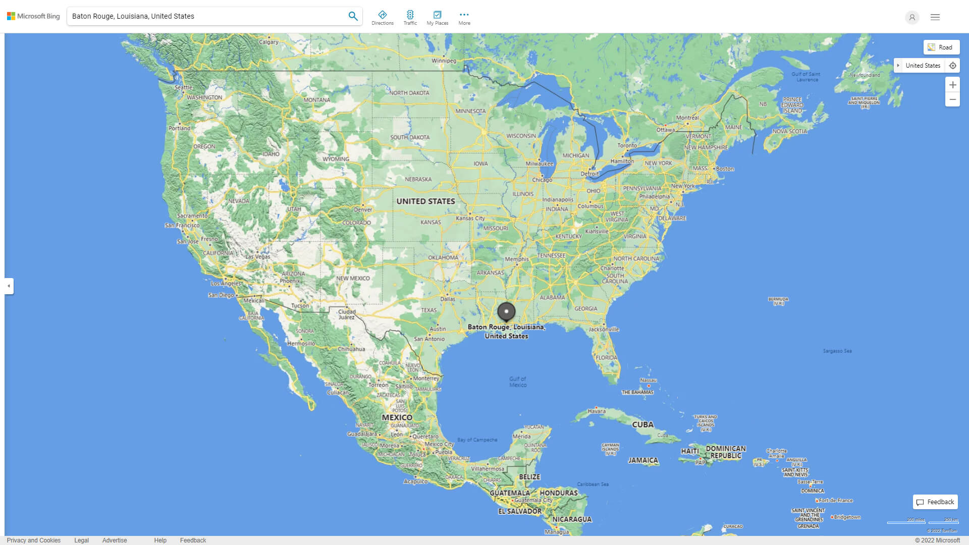 Baton Rouge, Louisiana Map