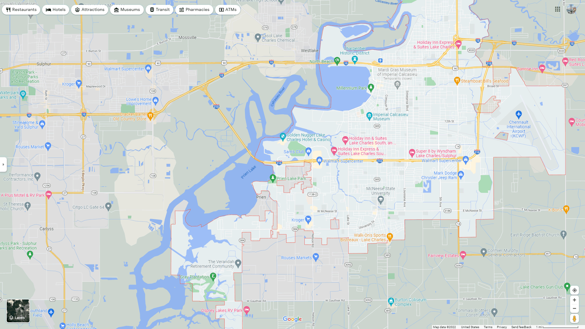 Lake Charles Louisiana Map - Lake%20Charles%20map