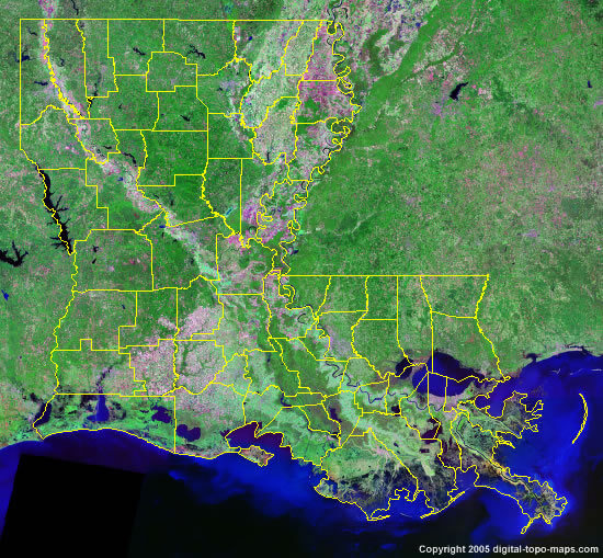 Louisiana Satellite Image